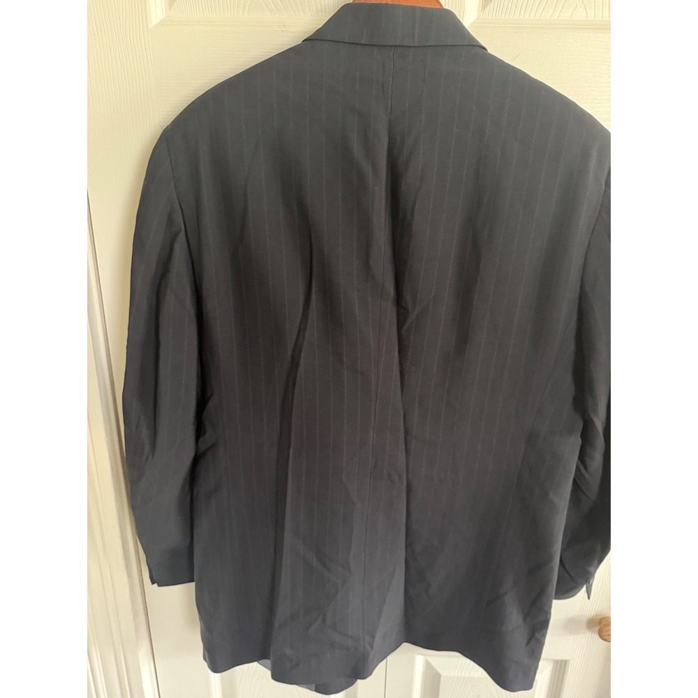 Kenneth Cole Reaction Mens Black Pinstripe 3-Button Blazer Sport Coat Jacket - Picture 4 of 11
